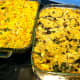 Finished veggie, rice & cheese casseroles.
