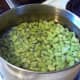 Get the lima beans going first.  Add to 6 cups boiling water.  Boil for 10 minutes, then drain.