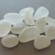 Clear: the most common sea glass color.