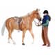 There`s no better introduction to the exciting world of model horses than Breyer&reg; Animal Creations&reg; Let`s Go Riding Gift Set. Start your collection with this fully tacked adorable palomino American Quarter Horse and smartly attired English equestrian