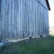 Granite boulders brought to northern Michigan by glaciers were a natural addition to the foundation of this barn.