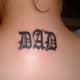 Dad tattoo in gothic font