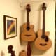 These are my son's latest guitars. A Lag acoustic - electric and a Brunswick Bass Guitar.