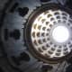 Looking up towards the dome that tops Hamilton Mausoleum from the centre of the chapel floor