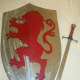 Metal sword and shield