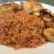 Jolof rice anf fried plantain