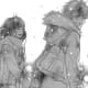 Sawako and Kazehaya in snow.