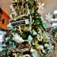 Christmas trees and ornaments for sale at Cornelius Nursery
