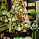 Christmas trees and ornaments for sale at Cornelius Nursery