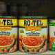 Ro-Tel tomatoes are usually with the canned tomatoes and tomato paste at our local grocery store