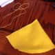 For the beaks I cut out a semi circle shape and sewed the flat ends together to make a cone like shape.