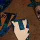 Tape up sheath pieces, only one side needs to be covered.