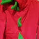 Stitch scales down hood and back of hoodie.