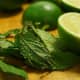 You'll need 4 fresh limes to make the lime juice and 15 minced mint leaves.