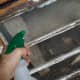 Clean the window, if necessary, with a 1:1 solution of water and white distilled vinegar. A palette knife or razor blade will get old paint particles off, as well.