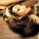 The torn area of the neck ring was glued surface to surface to the neck without any overlapping. The neck ring was held in the attached position until the glue had set.
Once the glue set, the doll's hair was addressed. Based on the doll's hair an