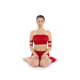 Hero pose or virasana is a basic sitting yoga pose excellent for meditation.