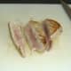Tuna is sliced to serve