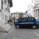 A typical hilltown police vehicle - a Fiat - made navigating the narrow twisting streets of Assisi doable.