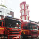 We got to look at the fire engines, ready to go!