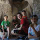 I was amazed at how cool and bright they were inside. We also got to see petroglyphs outside some of the homes.