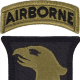 The shoulder patch of the 101st Airborne. The 101st is known as the tip of the spear.