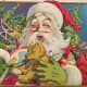 Vintage Santa graphics: Santa and his toy bounty