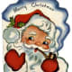 Vintage Santa graphics: a retro Santa and his pipe