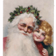 Vintage Santa graphics: Santa and friend
