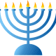 Hanukkah symbols: menorah