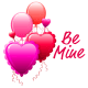 Valentine's Day balloon clip art &quot;Be Mine&quot;