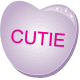 Free valentine clip art: Cutie purple candy heart