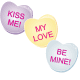 Free valentine clip art: Three candy hearts