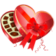 Valentine's Day box of chocolates clip art