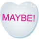 Valentines clip art: Maybe! blue candy heart