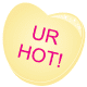Valentine clip art: UR Hot yellow candy heart