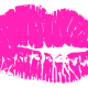 Pink lipstick kiss clip art
