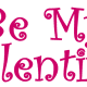 Be My Valentine message of love free clip art