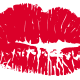Red lipstick kiss clip art