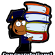 African American girl graduation clipart