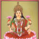An artwork dipicting Lakshmi-the Hindu goddess for wealth