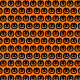 Happy Jack-o-lanterns scrapbooking paper on an orange background -- small