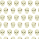 Free Halloween skulls scrapbooking paper on a white background