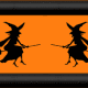 Free flying witches Halloween scrapbooking border