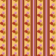 Fall leaves scrapbook paper on orange background with maroon, pink and orange vertical stripes