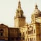 Beautiful portion of the castle on Montjuic in Barcelona