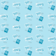 Christmas stamps scrapbook paper -- light blue background -- small