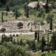 Distant view of the Sanctuary of Apollo at Delphi