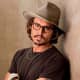 Johnny Depp wearing gangster hat