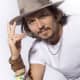 Johnny Depp wearing gangster fancy dress hat